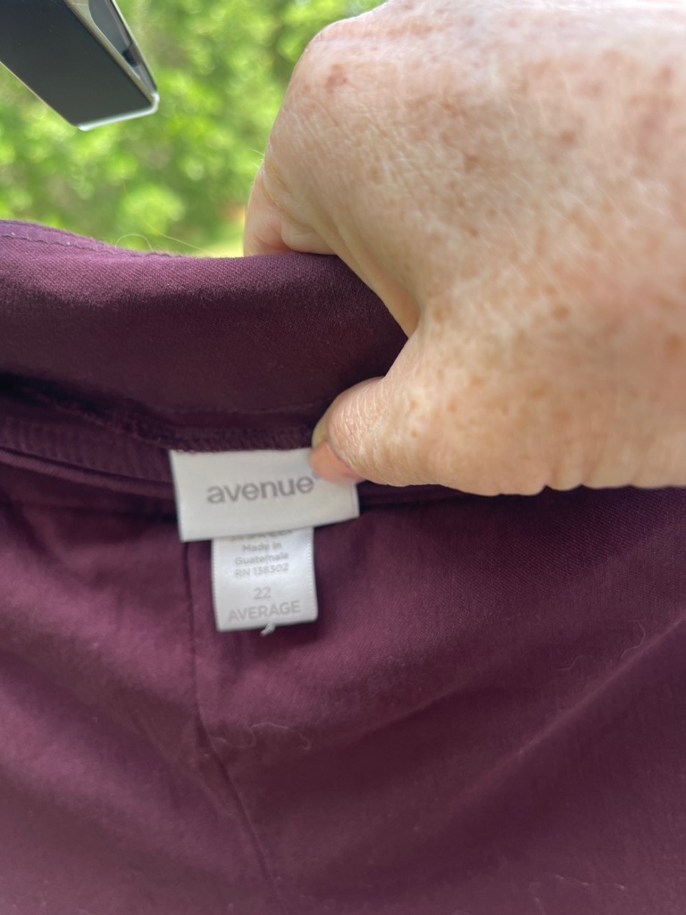 Avenue Straight Leg Pants in Deep Plum - Picture 5 of 5